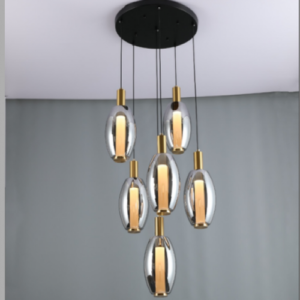 11530-6A LAMPARA DECORATIVA COBRE 6 LUCES 300K-6500K