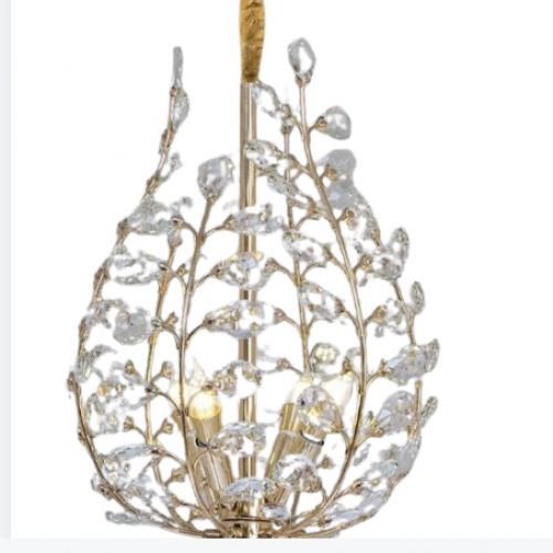 2382-450 LAMPARA DECORATIVA CHANDELIER DORADA