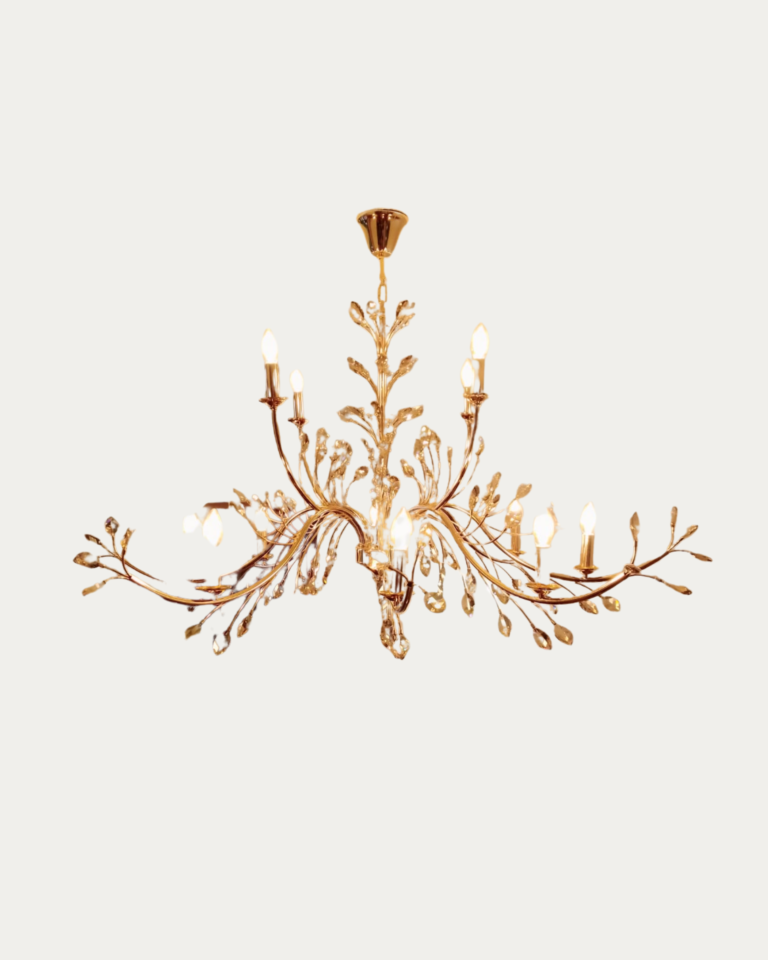 Lampara decorativa Chandelier Dorada