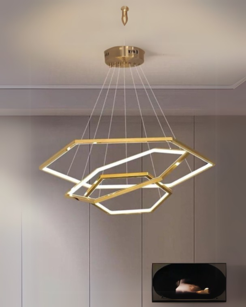 19019-8+6+4 LAMPARA DECORATIVA DORADA 300K-400K-6500K