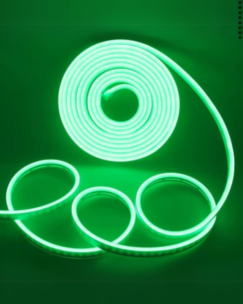 MINI 6MM NEON FLEX DC 12V POR METRO SILICONE WITH 2.5CM/CUT REEL - VERDE