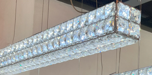 Lampara de techo cromada 204W Tricolor