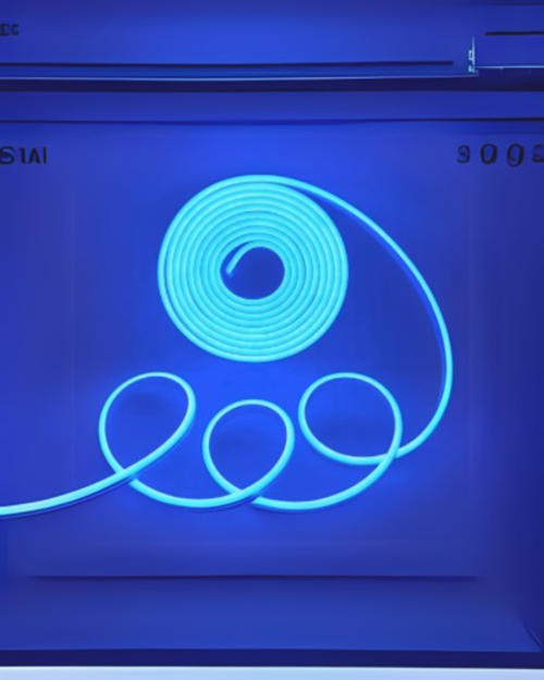 MINI 6MM NEON FLEX DC 12V SILICONE WITH 2.5CM/CUT REEL - AZUL