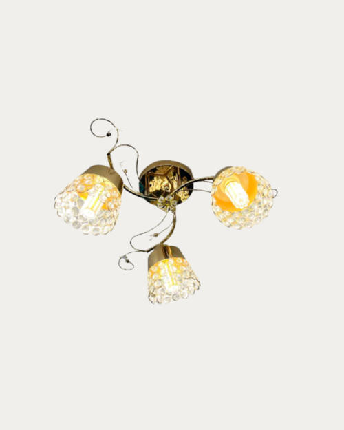 Lámpara de Techo en Cristal y Oro Francés con Base E27 – Envío Gratis en Colombia