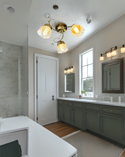 Lámpara de Techo en Cristal y Oro Francés con Base E27 – Envío Gratis en Colombia