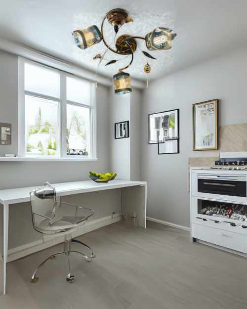 Luminaria 24114-3 en Cristal Oro Francés y Negro – Estilo Moderno y Elegante | Envío Gratis