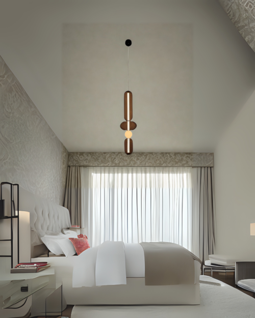 Lámpara colgante dorada LED 21W 80x20cm referencia 12327/1