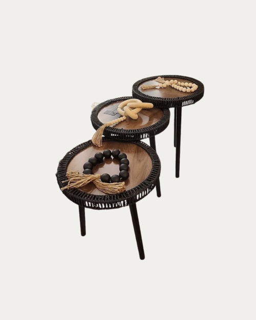 Mesas de centro decorativas por tres