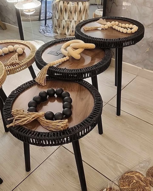 Mesas de centro decorativas por tres