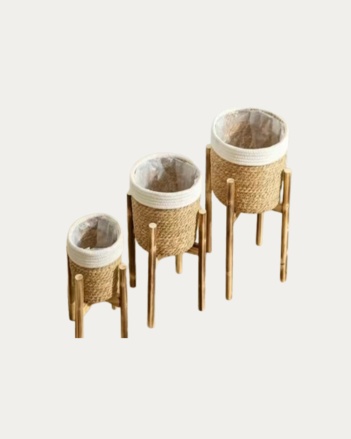 Juego de tres mesas de centro decorativas