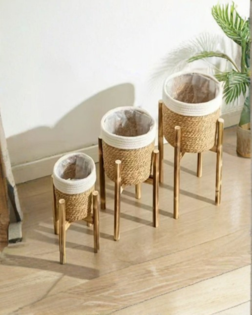 Juego de tres mesas de centro decorativas