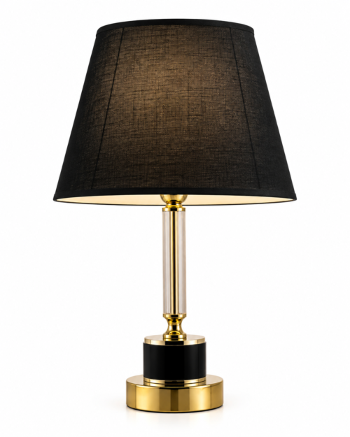 KW8011- N -LAMPARA DE MESA PERLA ESTRUCTURA METALIZA Y ACRILICO
