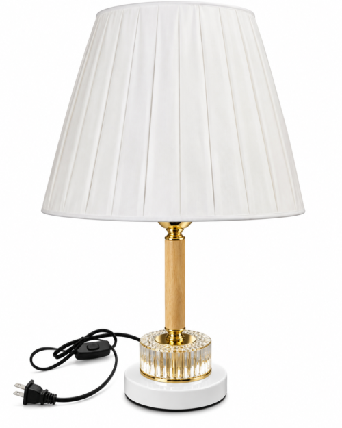 KW7328- B -LAMPARA DE MESA ESTRUCTURA METALICA -MADERA
