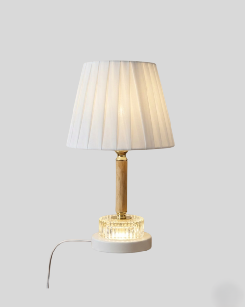 KW7328- B -LAMPARA DE MESA ESTRUCTURA METALICA -MADERA