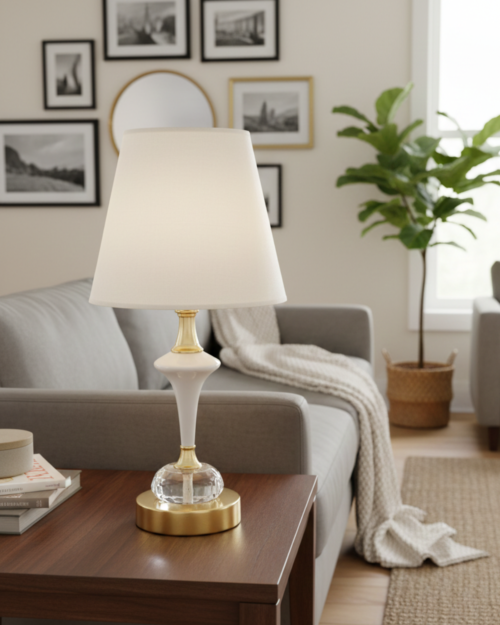 KW8026 -LAMPARA DE MESA ESTRUCTURA METALICA Y ACRILICO