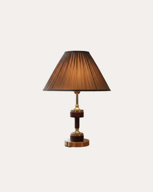 W-01 -C LAMPARA DE MESA ESTRUCTURA METALICA CAFE