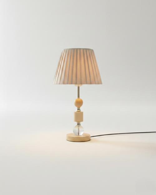 W-03  LAMPARA DE MESA -PANTALLA BEIGE