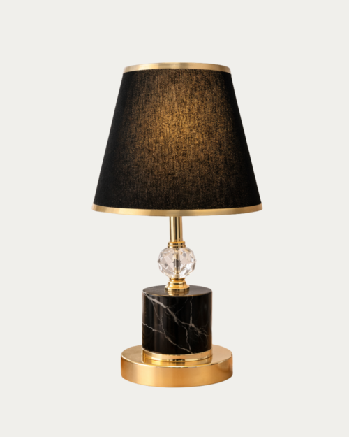 KW7310 - LAMPARA DE MESA ESTRUCTURA METALICA YACRILICO NEGRO