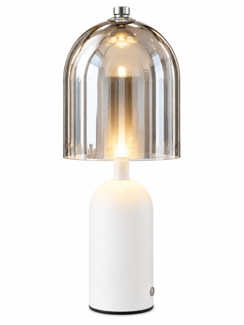 KW5099 -BLANCA LAMPARA DE MESA ESTRUCTURA METALICA Y ACRILICO_TOUCH