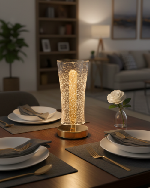 KW3009-D -LAMPARA DE MESA ESTRUCTURA METALICA -TOUCH-RECARGABLE