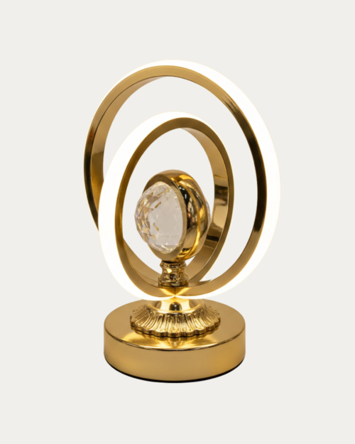 Lámpara de Mesa KW7180 en Metal y Cristal | Diseño Elegante y Moderno para Hogar u Oficina