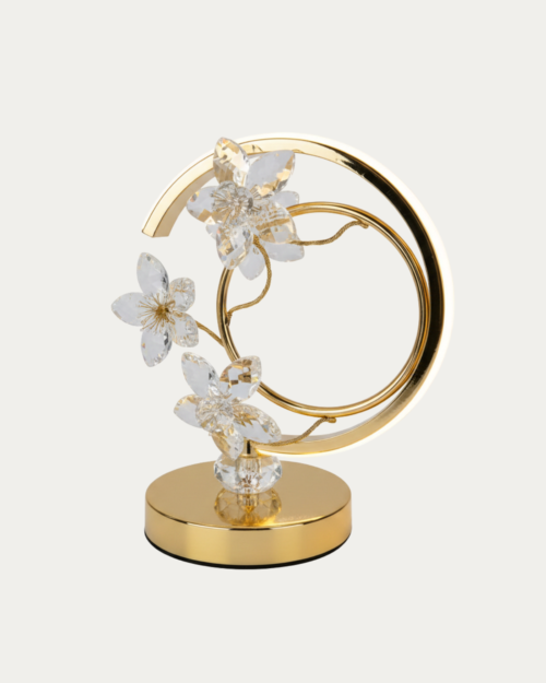 Lámpara de Mesa KW7413-D en Metal y Cristal | Diseño Decorativo Moderno y Elegante