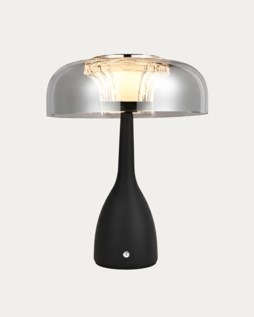 Lámpara de Mesa Prisma Touch Negra KW5070-N en Metal y Acrílico | Diseño Moderno