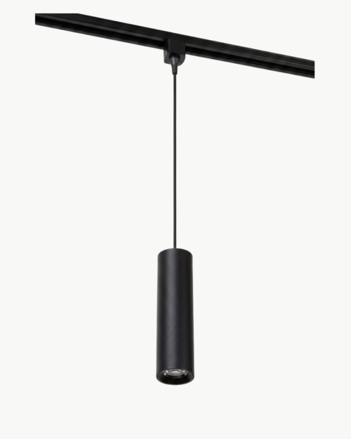 Lámpara Colgante para Riel 20W Negra Luz Cálida | Iluminación LED Moderna