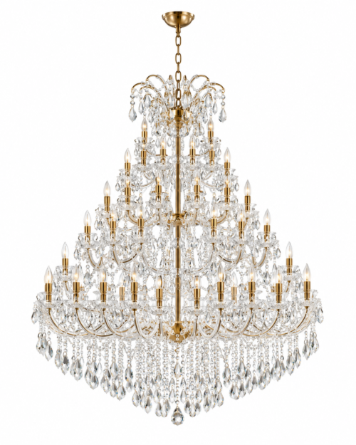Lámpara Decorativa Chandelier 8068-112 de 112 Luces E14 | Lámpara Colgante de Lujo para Doble Altura